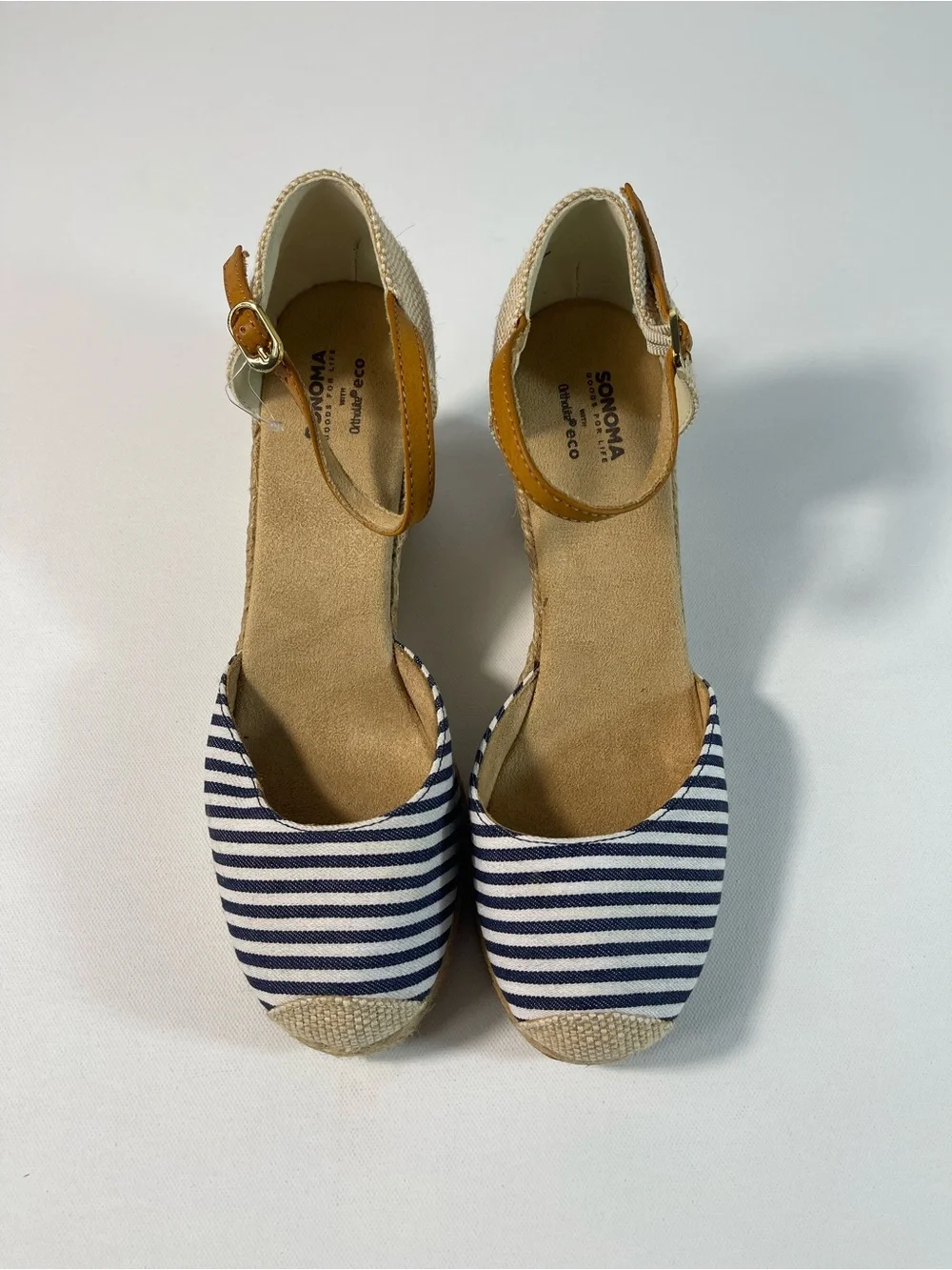 Sonoma Gooseberry Wedges Women's Strip Shoes Size 9 SKU#0257